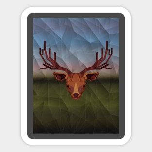 Geometric Deer Sticker